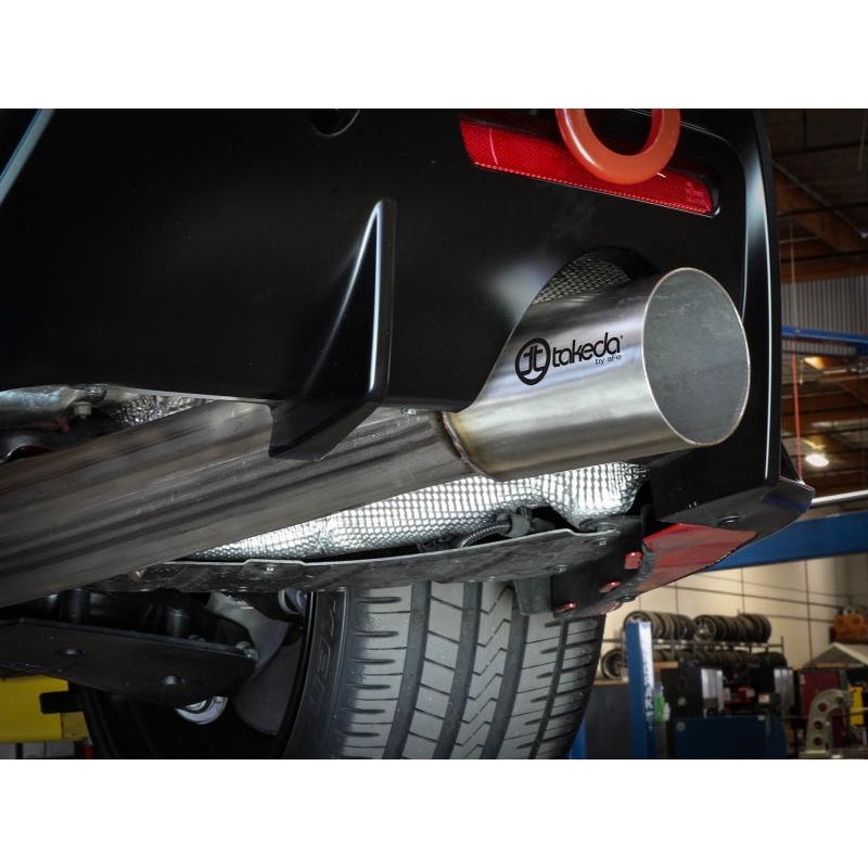 aFe POWER Takeda 2020 Toyota Supra L6-3.0L (t) 3.5in 304 SS CB Exhaust 4in Brushed Finish Tip-SR1 Performance