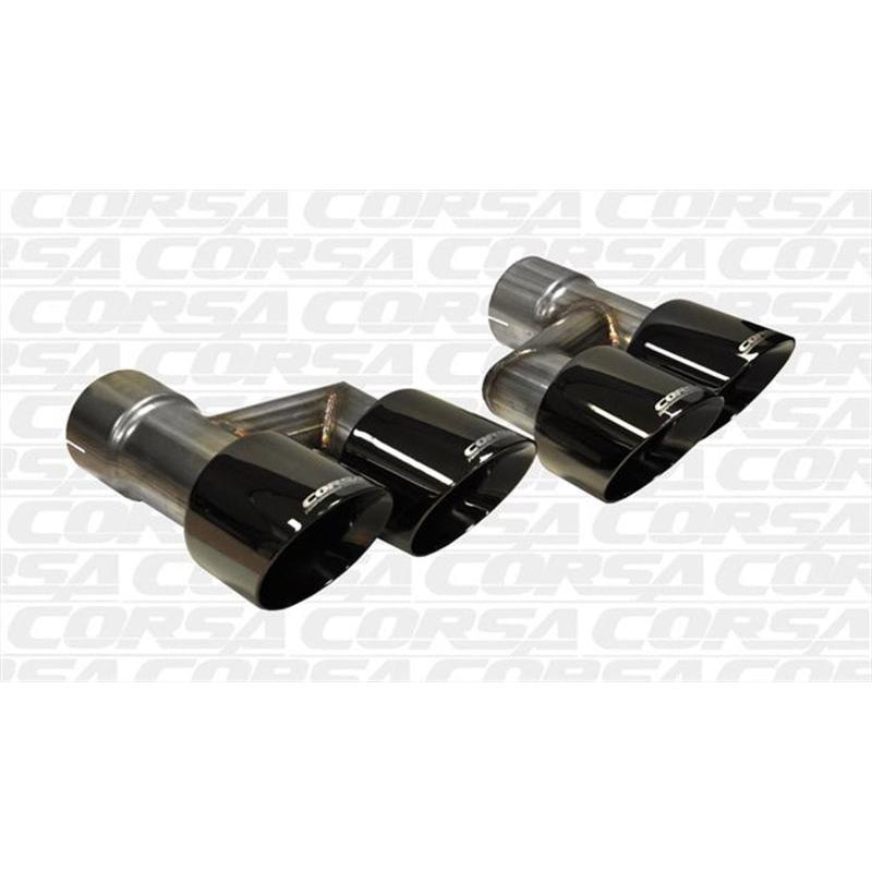 Corsa 2015-2017 Ford Mustang GT 5.0 Black Quad Tips Kit-SR1 Performance