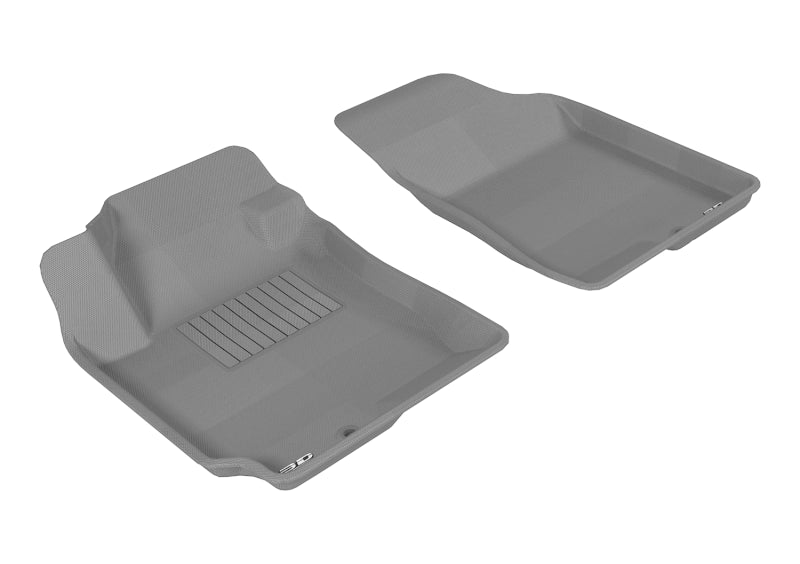 3D MAXpider 2007-2010 Hyundai Elantra Kagu 1st Row Floormat - Gray-SR1 Performance