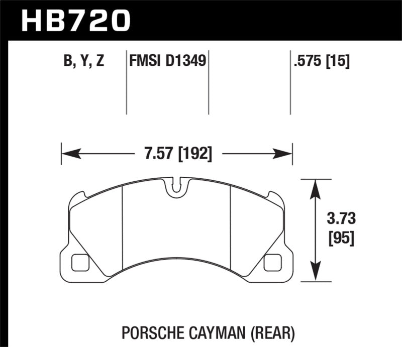 Hawk 15-17 Porsche Cayenne Front HPS 5.0 Brake Pads-SR1 Performance