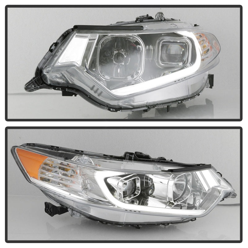 xTune 09-14 Acura TSX Projector Headlights - Light Bar DRL - Chrome (PRO-JH-ATSX09-LB-C)-SR1 Performance