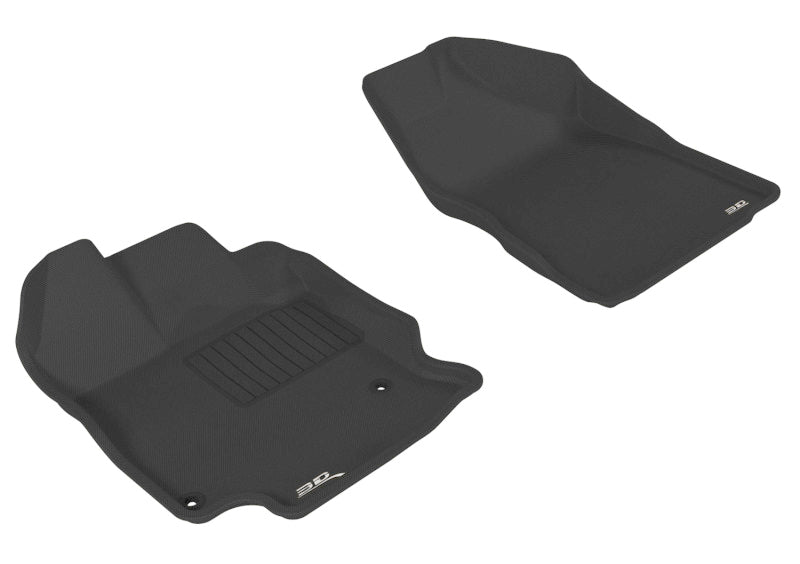 3D MAXpider 2009-2011 Toyota Venza Kagu 1st Row Floormat - Black-SR1 Performance
