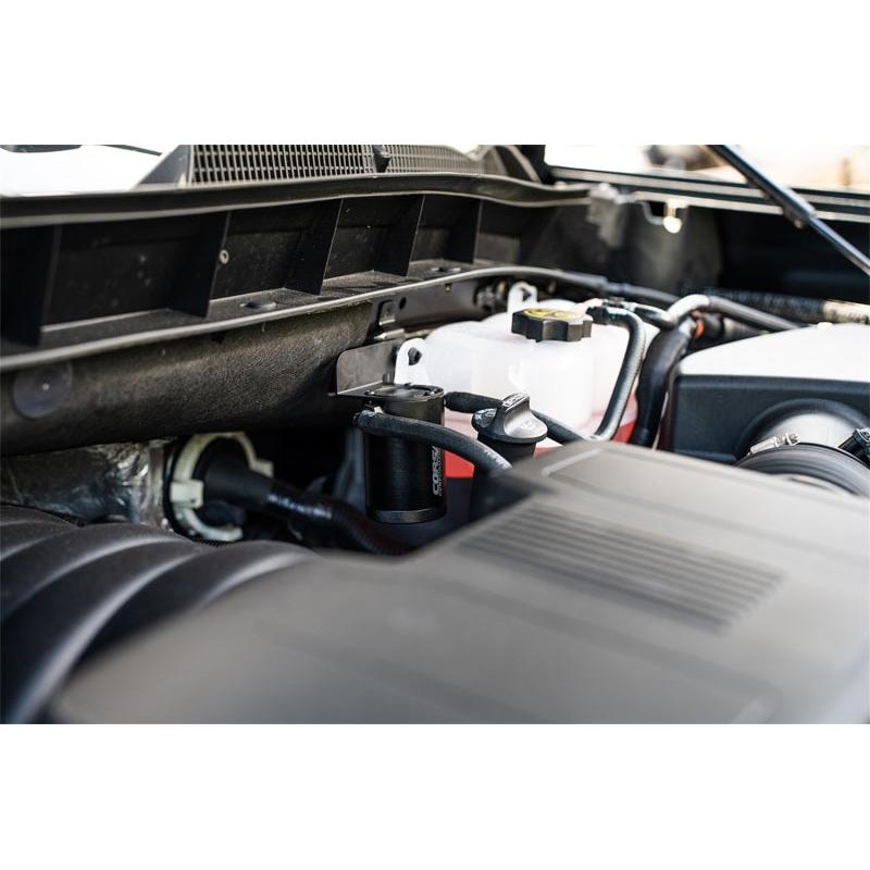 Corsa 2019-2024 Silverado/Sierra & 2021-2024 Tahoe/Suburban/Yukon/Denali Aluminum Oil Catch Can-SR1 Performance