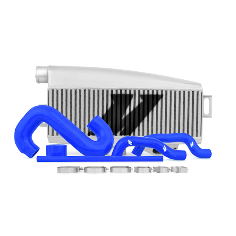 Mishimoto Subaru 02-07 WRX/04-07 STi Top-Mount Intercooler Kit - Powder Coated Silver & Blue Hoses-SR1 Performance