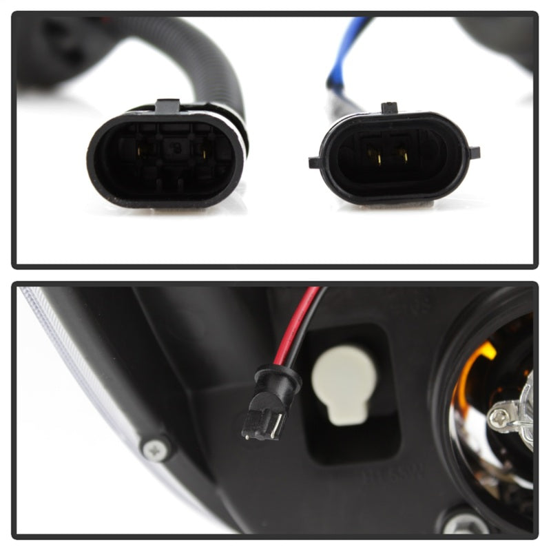 Spyder 08-13 Toyota Sequoia Projector Headlights - Light Bar DRL - Black PRO-YD-TTU07V2-LB-BK-SR1 Performance