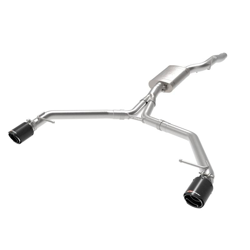 afe MACH Force-Xp 13-16 Audi Allroad L4 SS Axle-Back Exhaust w/ Carbon Tips-SR1 Performance