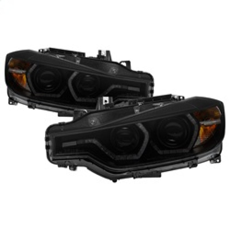 Spyder 12-14 BMW F30 3 Series 4DR Projector Headlights - LED DRL - Blk Smoke PRO-YD-BMWF3012-DRL-BSM-SR1 Performance