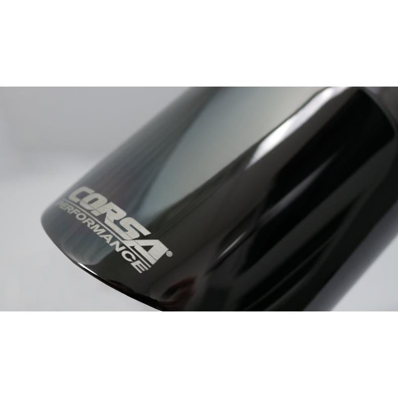 Corsa Single Universal 2.75in Inlet / 4in Outlet Black PVD Pro-Series Tip Kit-SR1 Performance