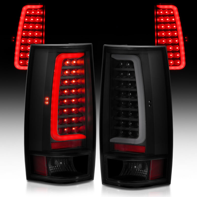 ANZO 2007-2014 Chevy Tahoe LED Taillight Plank Style Black w/Smoke Lens-SR1 Performance