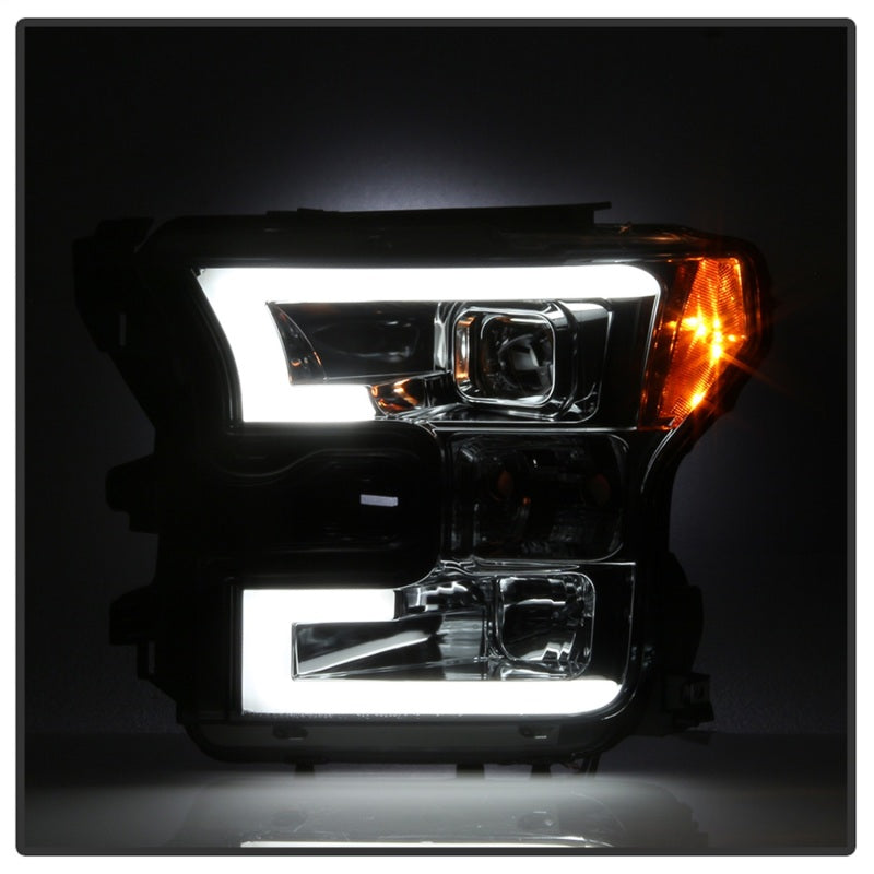 Spyder Ford F150 2015-2017 Projector Headlights - Light Bar DRL LED - Smoke PRO-YD-FF15015-LBDRL-SM-SR1 Performance