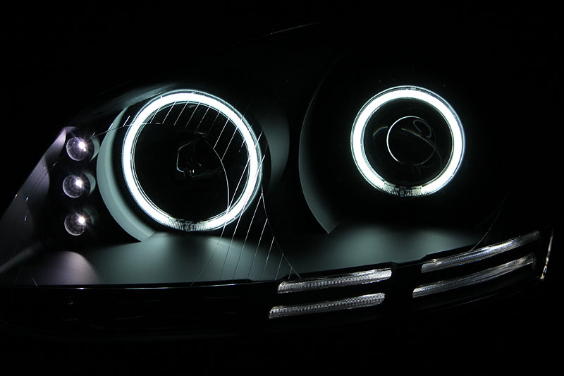 ANZO 2006-2009 Volkswagen Rabbit Projector Headlights w/ Halo Black (CCFL)-SR1 Performance