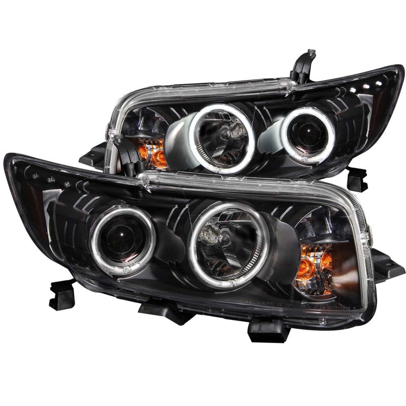ANZO 2008-2010 Scion Xb Projector Headlights w/ Halo Black-SR1 Performance
