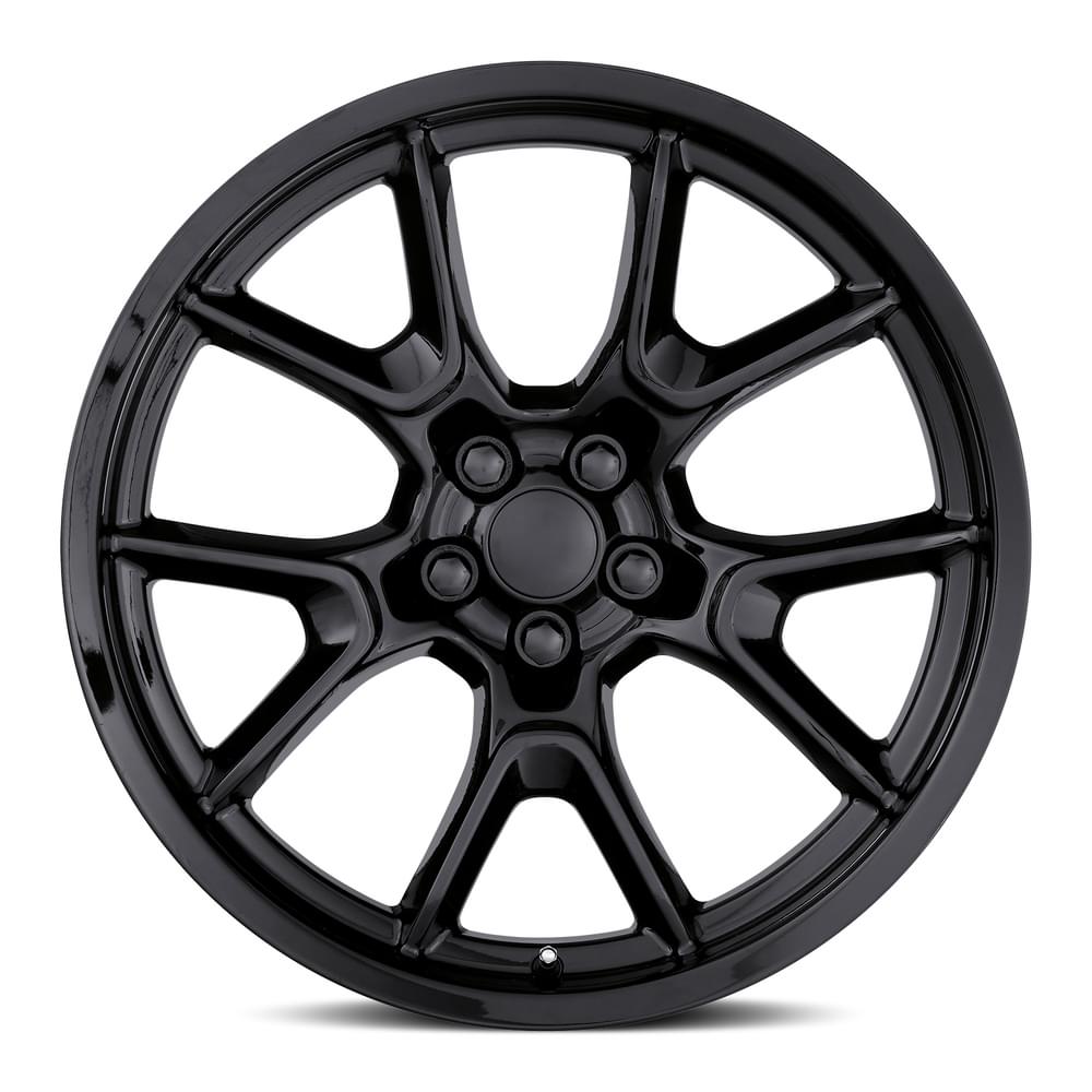 FR 66F – DODGE ANNIVERSARY FLOW FORM REPLICA WHEELS-Gloss Black 20x9.5 5x115 + 15 HB 71.5