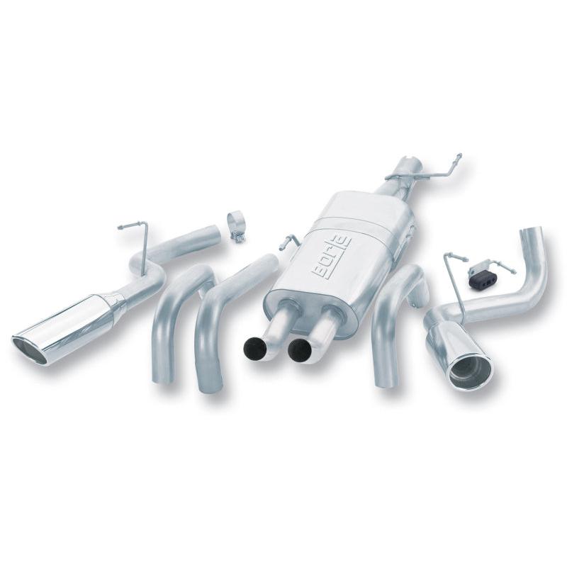 Borla 04-05 Dodge Ram 1500 ST/SLT / 05 Laramie/Hemi Split Side Exit/Oval Tip SS CatBack Exhaust-SR1 Performance