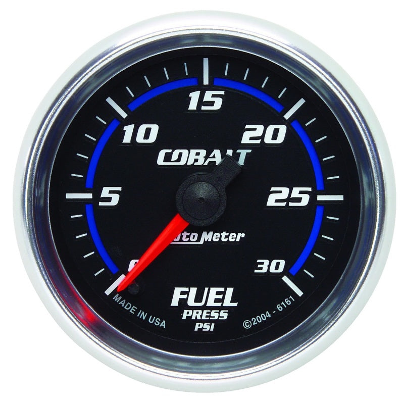 Autometer Cobalt 52mm 0-30 PSI Full Sweep Electronic Fuel Pressure Gauge-SR1 Performance