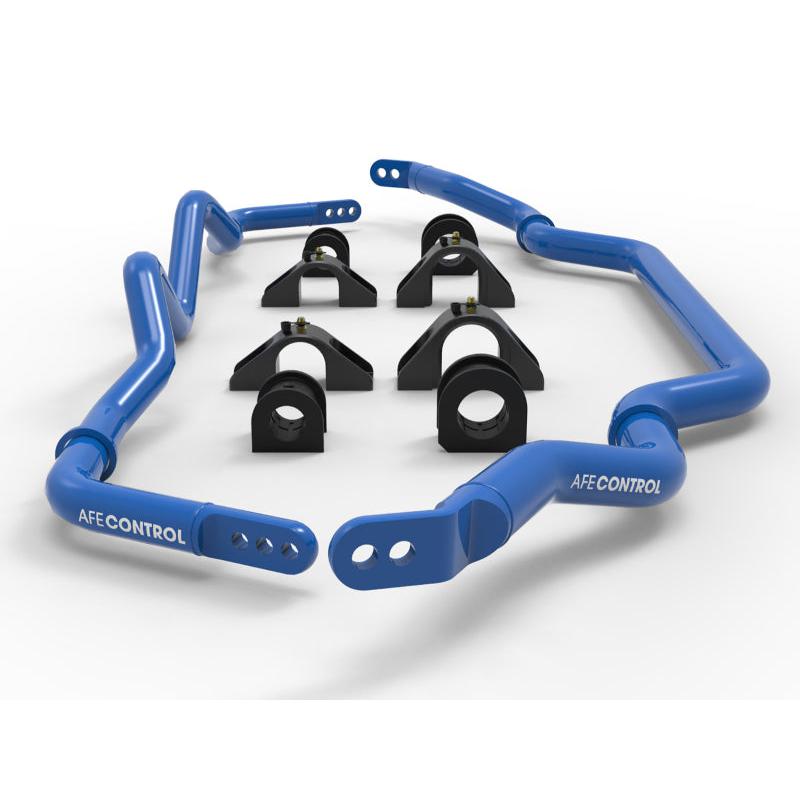 aFe 16-21 Infiniti Q50/Q60 3.0L (tt) Front and Rear Sway Bar Set Blue-SR1 Performance