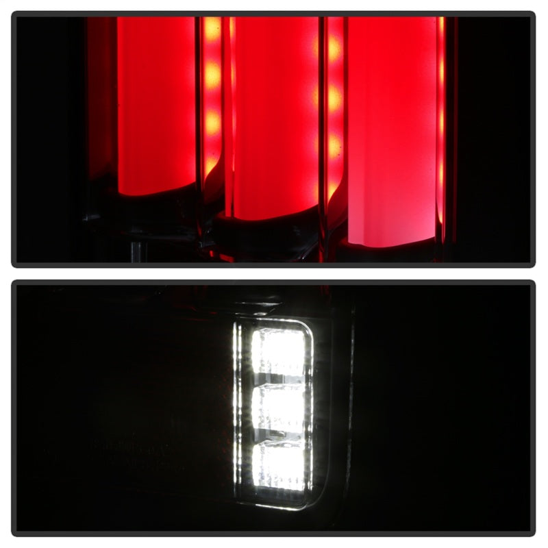 Spyder 07-16 Jeep Wrangler Verison 2 Light Bar LED Tail Lights - Smoke (ALT-YD-JWA07V2-LBLED-BSM)-SR1 Performance
