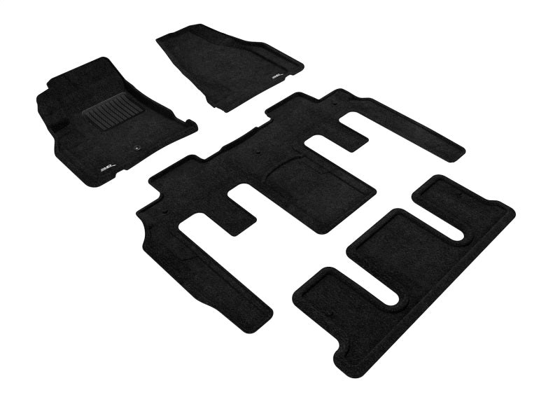 3D Maxpider 09-17 Chevrolet Traverse w Bucket 2nd Row Elegant 1st 2nd 3rd Row - Set (Black)-SR1 Performance
