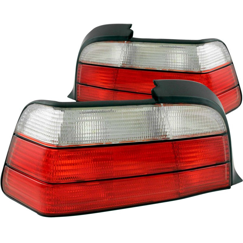 ANZO 1992-1998 BMW 3 Series E36 Coupe/Convertable Taillights Red/Clear-SR1 Performance