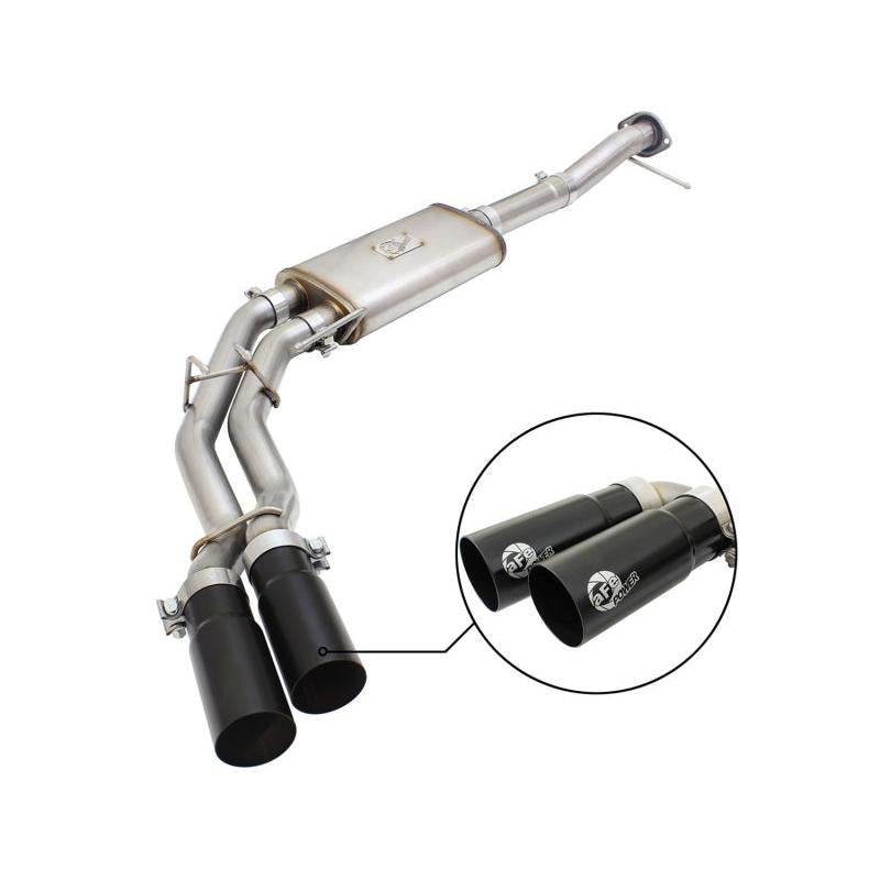 aFe Rebel Exhausts 3in SS Cat-Back 09-14 Ford F-150 4.6/5.0/5.4L w/ Black Tips-SR1 Performance