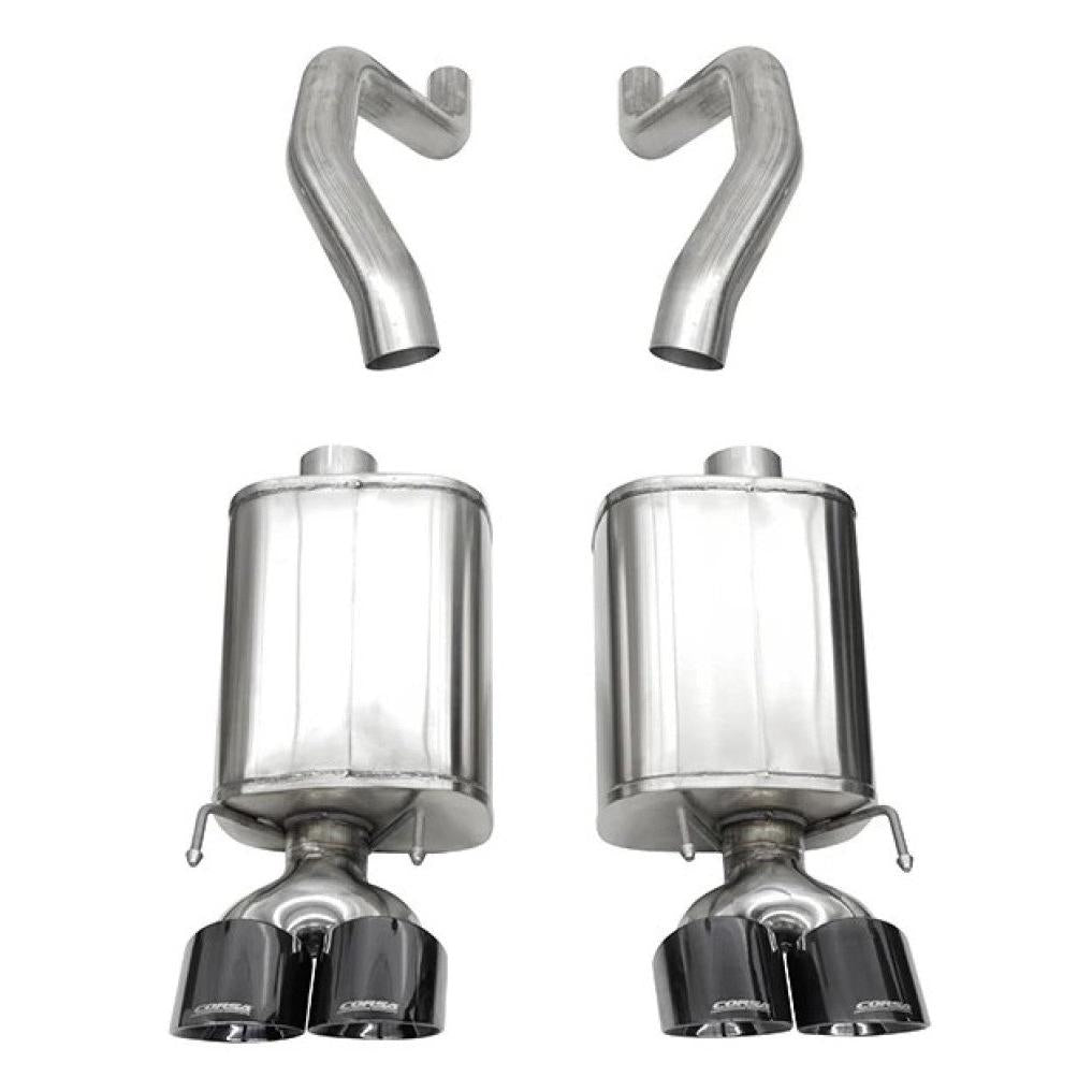 Corsa 06-13 Chevy Corvette C6 Z06 7.0L / 09-13 ZR1 6.2L Black PVD AxleBack Exhaust w/4.5in Twin Tips-SR1 Performance