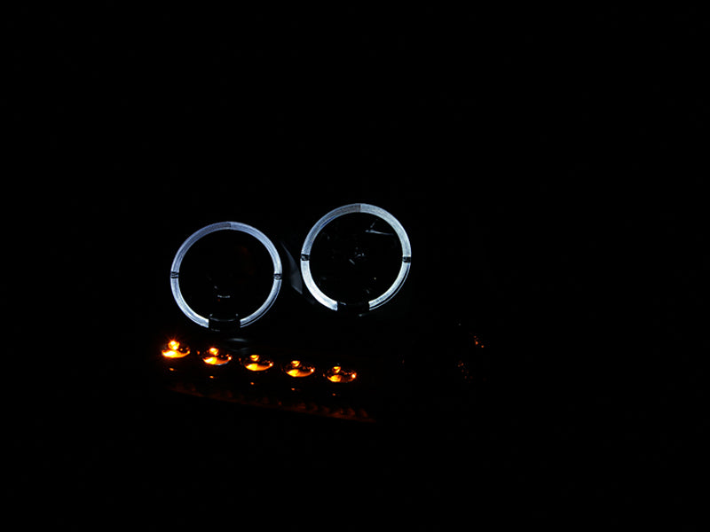 ANZO 2004-2008 Ford F-150 Projector Headlights w/ Halo and LED Black G2-SR1 Performance
