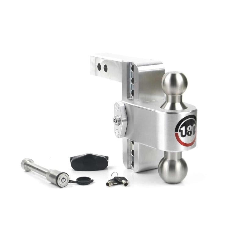 Weigh Safe 180 Hitch 6-inch Drop Hitch with 2-inch Shank - Aluminum, 10K/12.5K GTWR, Part Number LTB6-2-KA