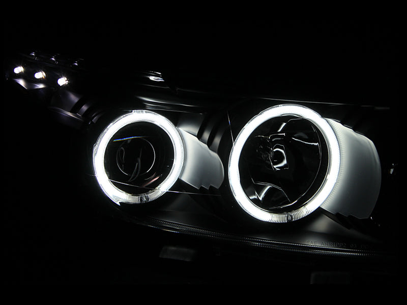 ANZO 2008-2010 Scion Xb Projector Headlights w/ Halo Black-SR1 Performance