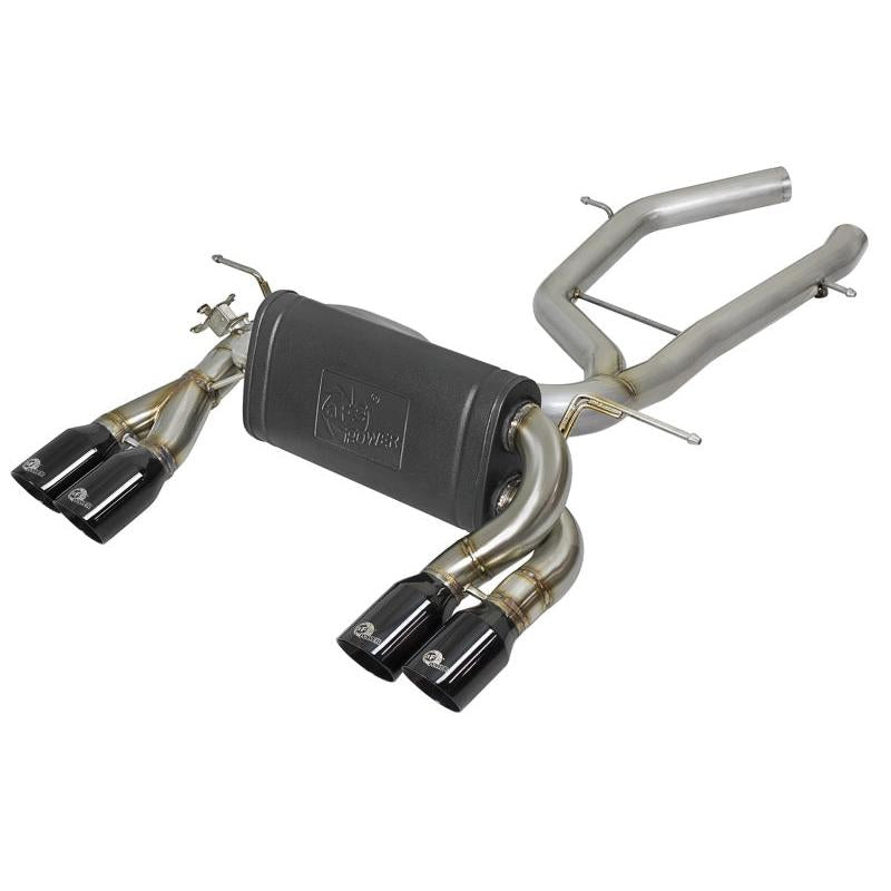 aFe MACH Force-Xp 2-1/2in SS Axle Back Exhaust w/Black Tips 15+ BMW M3/M4 (F80/F82) L6 3.0L (tt) S55-SR1 Performance
