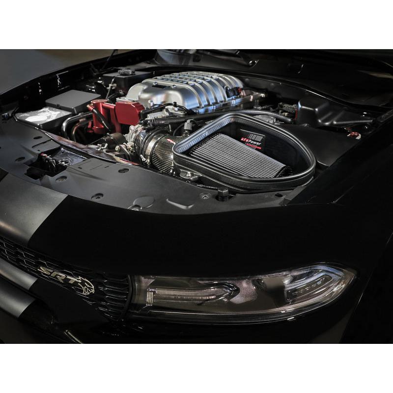 aFe Dodge Charger SRT Hellcat Redeye 21-23 V8-6.2L Track Series Stage-2 Carbon Fiber Intake System-SR1 Performance