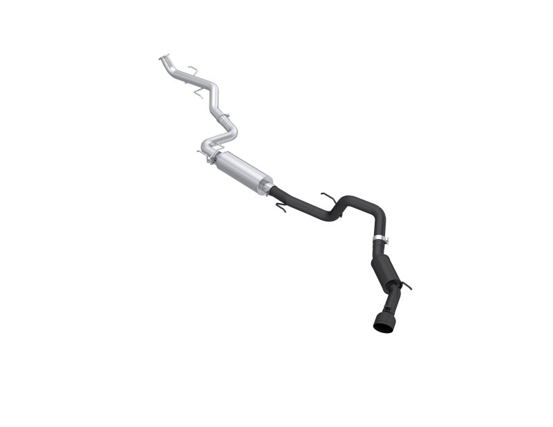 MBRP 2024 Toyota Tacoma 2.4L 3in Cat-Back Single Exit Blk-Coated Aluminized Steel-SR1 Performance