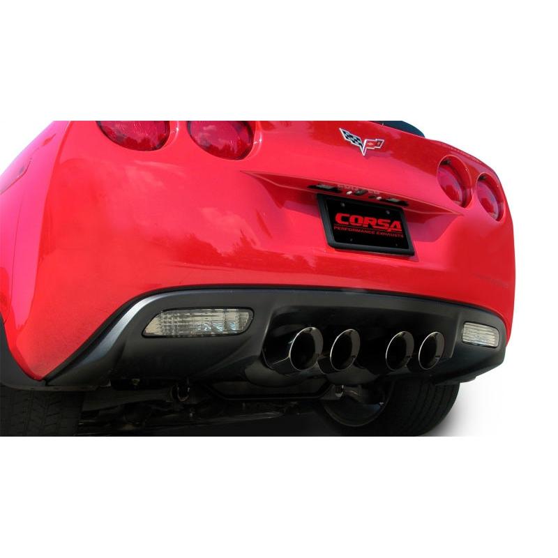 Corsa 2012-2013 Chevrolet Corvette C6 Z06 7.0L V8 Black Sport Cat-Back Exhaust-SR1 Performance