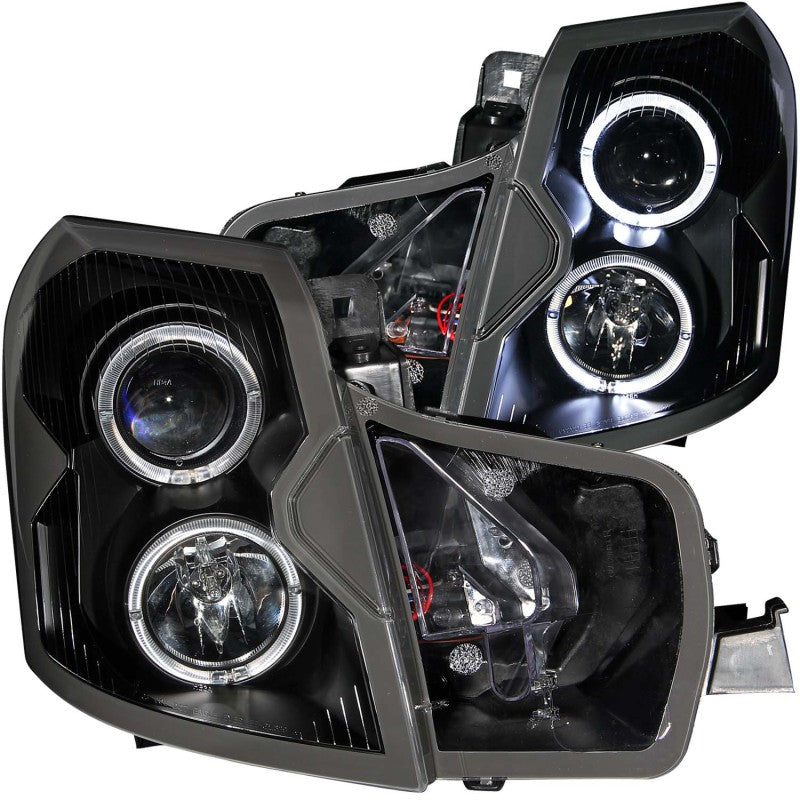 ANZO 2003-2007 Cadillac Cts Projector Headlights w/ Halo Black-SR1 Performance