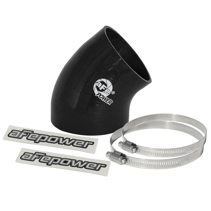 aFe MagnumFORCE Cold Air Int Sys Spare Parts Kit (4-3.5in ID x 40 Deg) Elbow Reducing Coupler - Blk-SR1 Performance