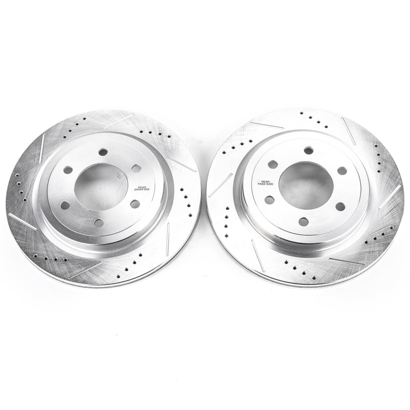 Power Stop 18-19 Ford Expedition Rear Evolution Drilled & Slotted Rotors - Pair-SR1 Performance