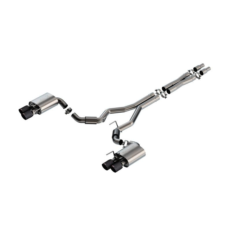 Borla 2024 Ford Mustang GT 5.0L V8 w/ Active Exhaust S-Type Cat-Back Exhaust System - Carbon Fiber-SR1 Performance