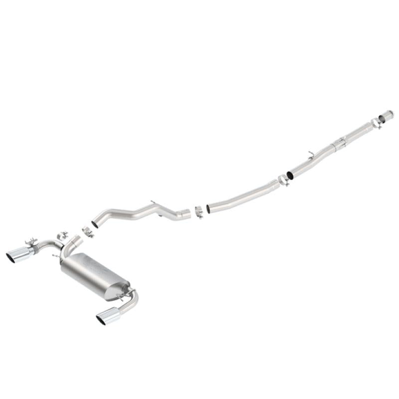 Borla 16-17 Ford Focus RS 2.3L MT Round Angle-Cut Tips Split Rear Exit ATAK Catback Exhaust-SR1 Performance