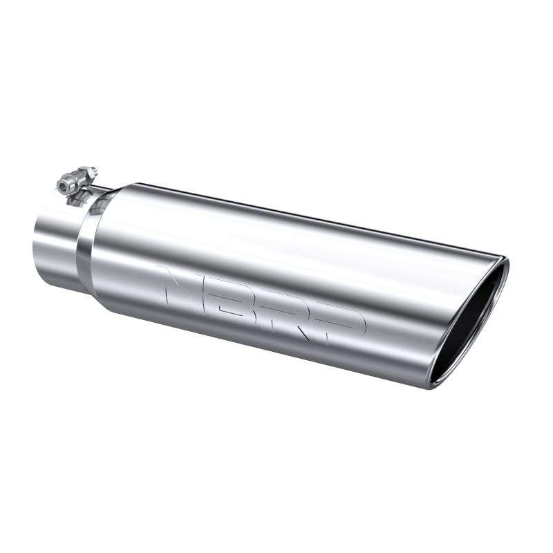 MBRP Universal 5in OD Angled Rolled End 4in Inlet 18in Lgth T304 Exhaust Tip-SR1 Performance
