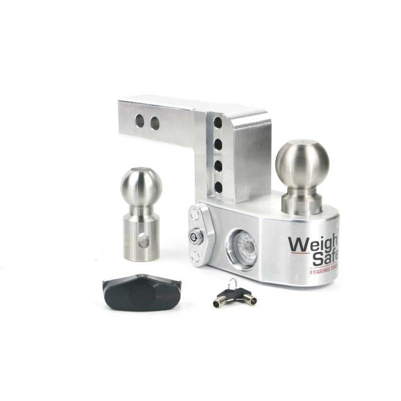 Weigh Safe 4-Inch Drop Hitch with Built-In Scale and 2-Inch Shank * Aluminum, 10K/12.5K GTWR