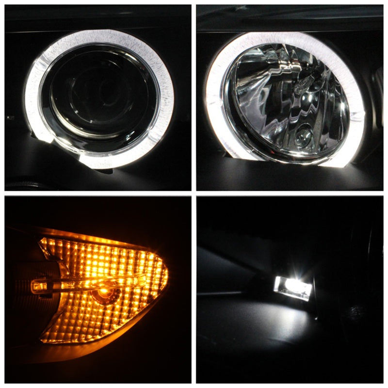 Spyder BMW E46 3-Series 04-06 2 DR Projector Halogen Model- LED Halo Blk PRO-YD-BMWE4604-2DR-HL-BK-SR1 Performance