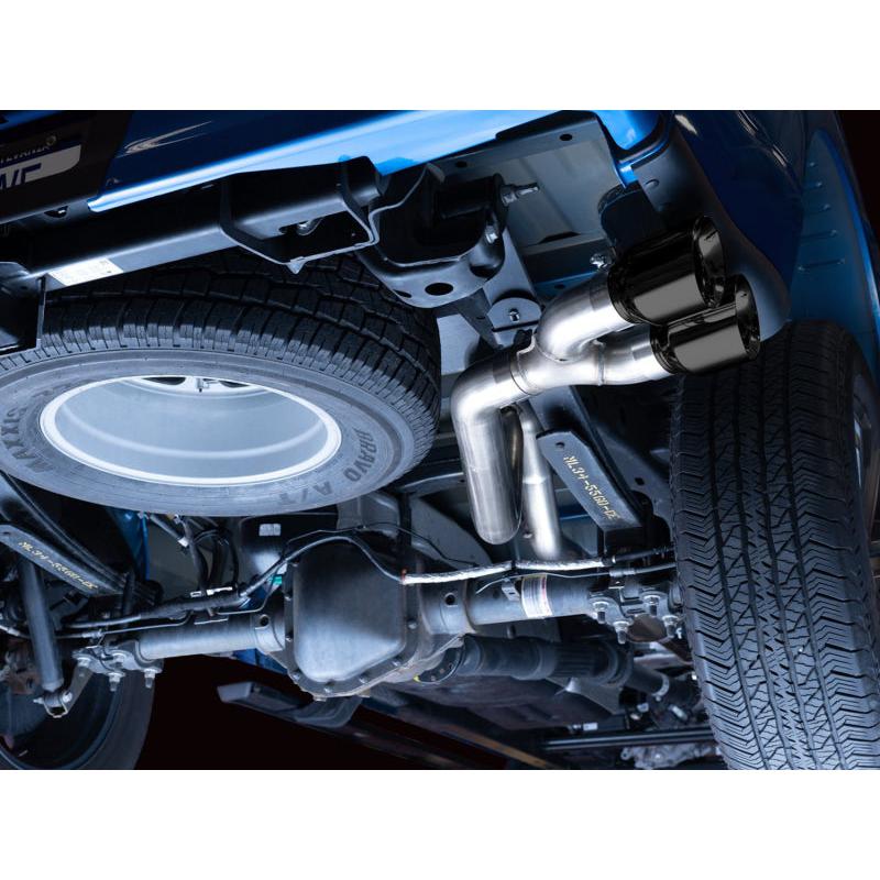 AWE 0FG 21+ Ford F150 Dual Side Exit Cat-Back Exhaust - 4.5in Diamond Black Tips-SR1 Performance