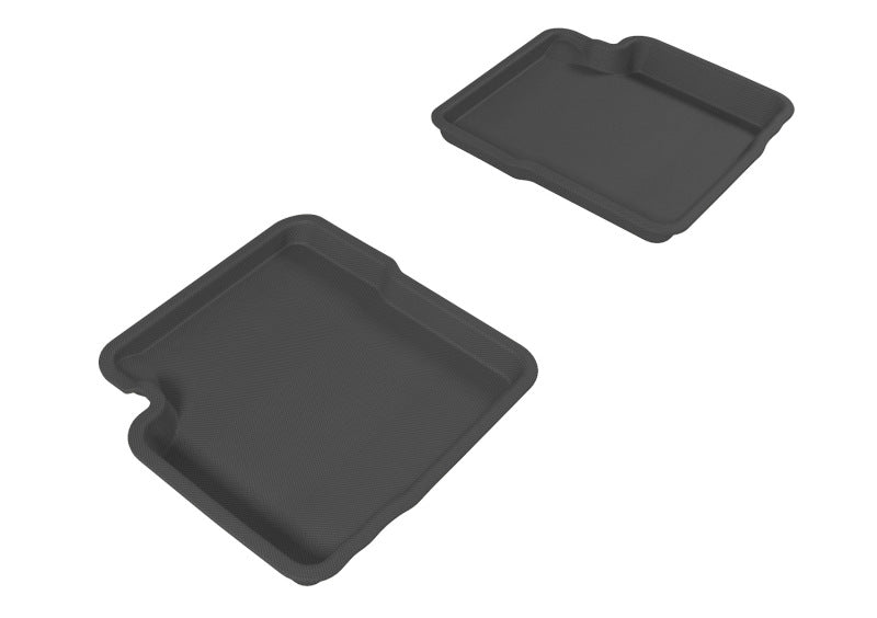 3D MAXpider 2012-2019 Fiat 500 Kagu 2nd Row Floormats - Black-SR1 Performance