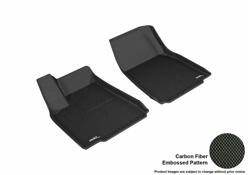 3D MAXpider 2016-2020 Tesla Model X Kagu 1st Row Floormat - Black-SR1 Performance