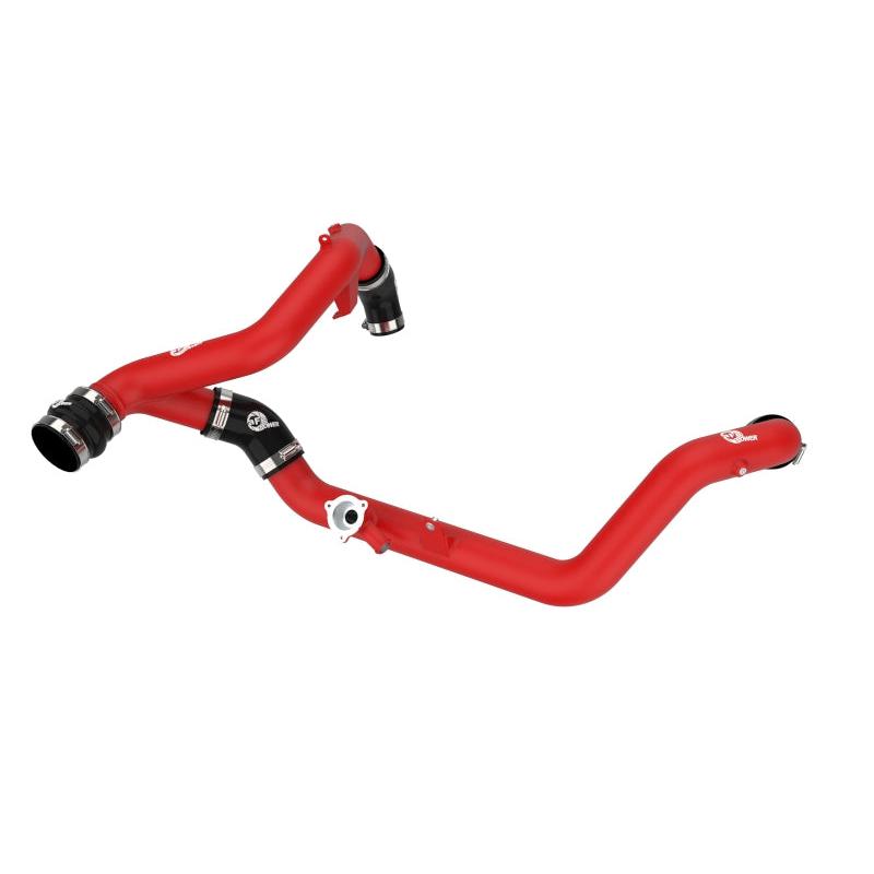 aFe Bladerunner 2-1/4 IN Aluminum Hot Charge Pipe Black 20-23 Ford Explorer/Explorer ST - Red-SR1 Performance