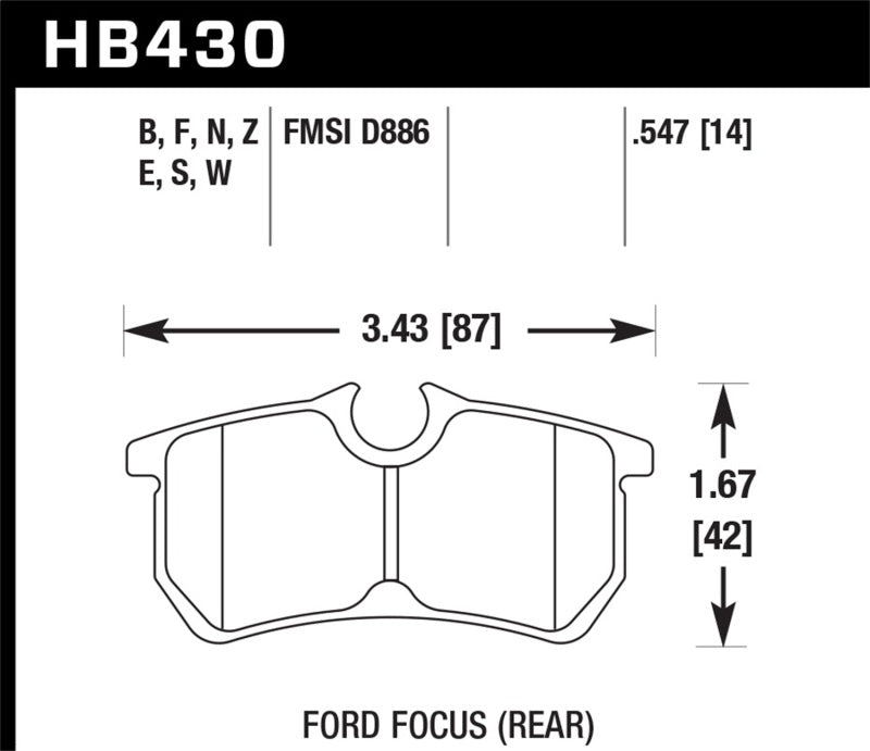 Hawk HPS Street Brake Pads-SR1 Performance
