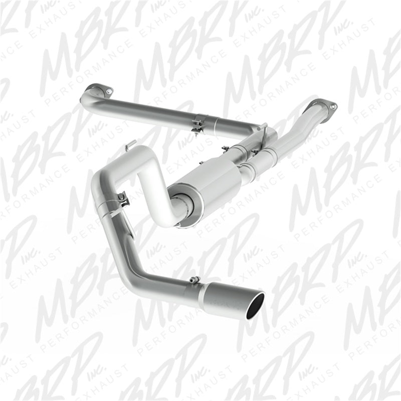 MBRP 2016+ Nissan Titan 5.6L XD 4in Tip 3in AL Cat Back Single Side-SR1 Performance