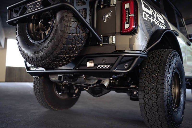 DV8 Offroad 21-23 Ford Bronco Competition Series Rear Bumper with LED Light Mounts and Factory Sensor Integration