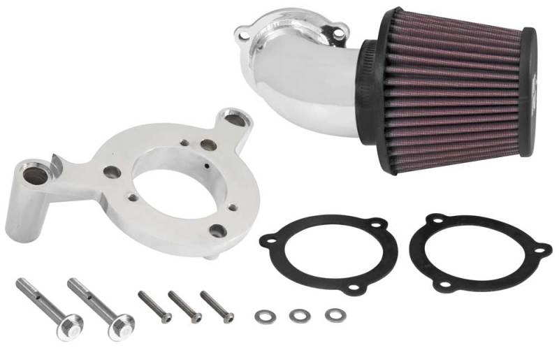 K&N 01-15 Harley-Davidson Touring 96 / 103 / 08-15 Bright Aircharger Performance Intake-SR1 Performance