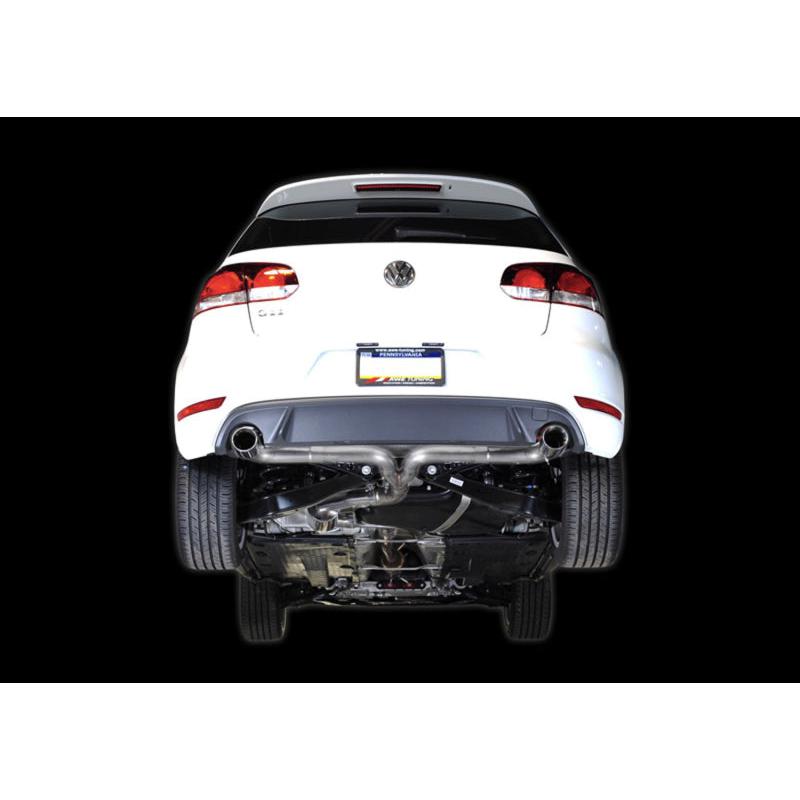 AWE Tuning Mk6 GTI Performance Catback - Diamond Black Round Tips-SR1 Performance