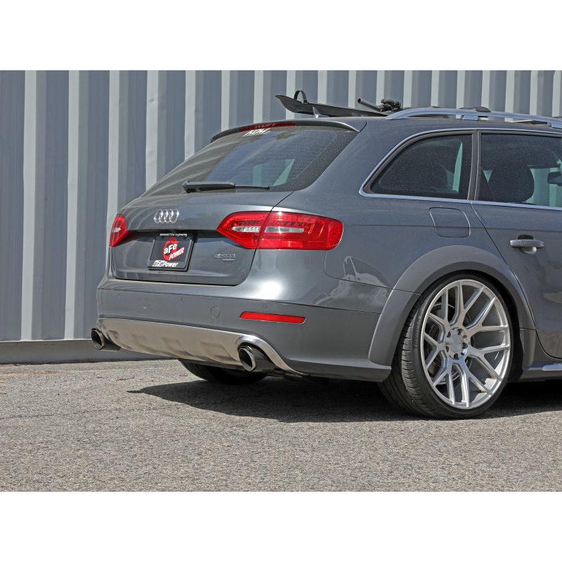 afe MACH Force-Xp 13-16 Audi Allroad L4 SS Cat-Back Exhaust w/ Carbon Tips-SR1 Performance